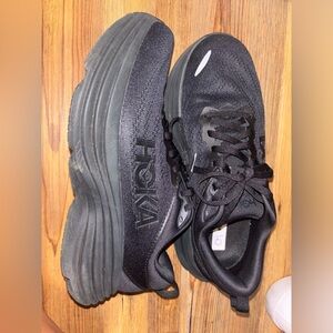 Hoka Bondi 8 Solid Black Shoes